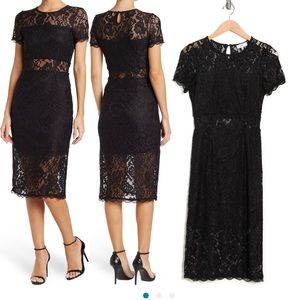 NAVY BLUE NSR lace dress. Size S. EUC.